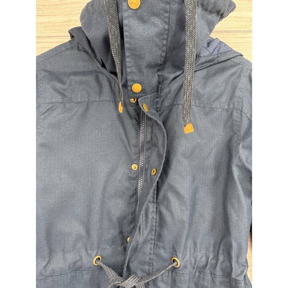 Burton Durable Goods Quilt Lined Tie Waist Jacket Womens XS Navy Blue Hooded - Picture 8 of 14